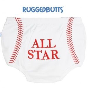 NWT Baseball 'All Star' Bloomer© Diaper Cover Size 3/6 Months